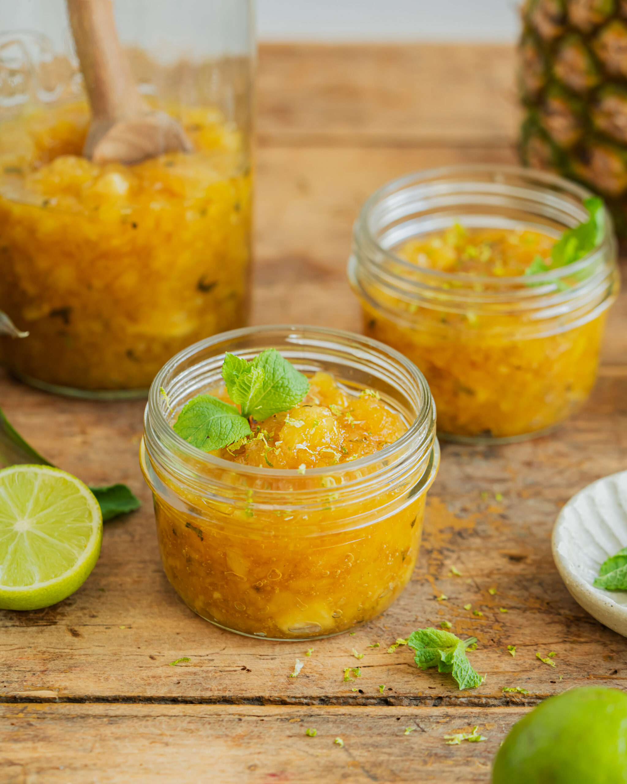 Confiture ananas menthe