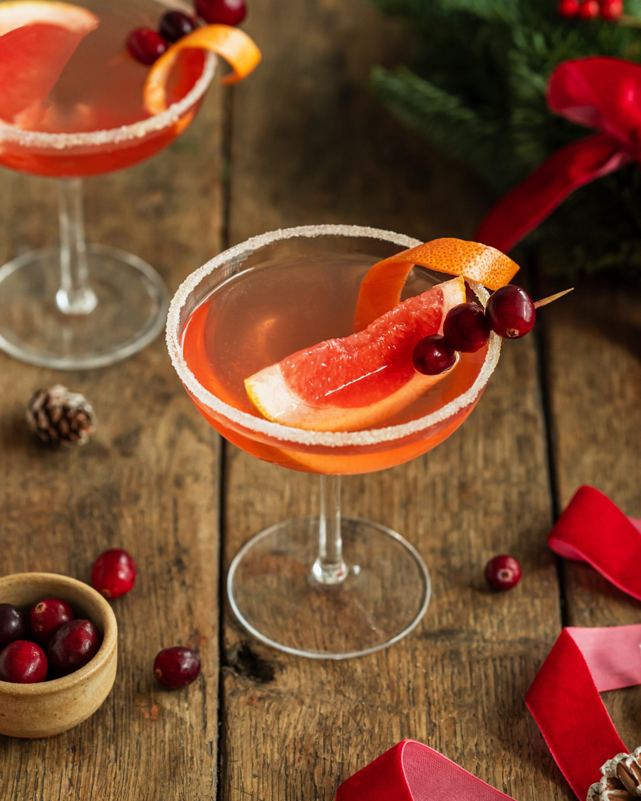 Cocktail pamplemousse champagne rosé