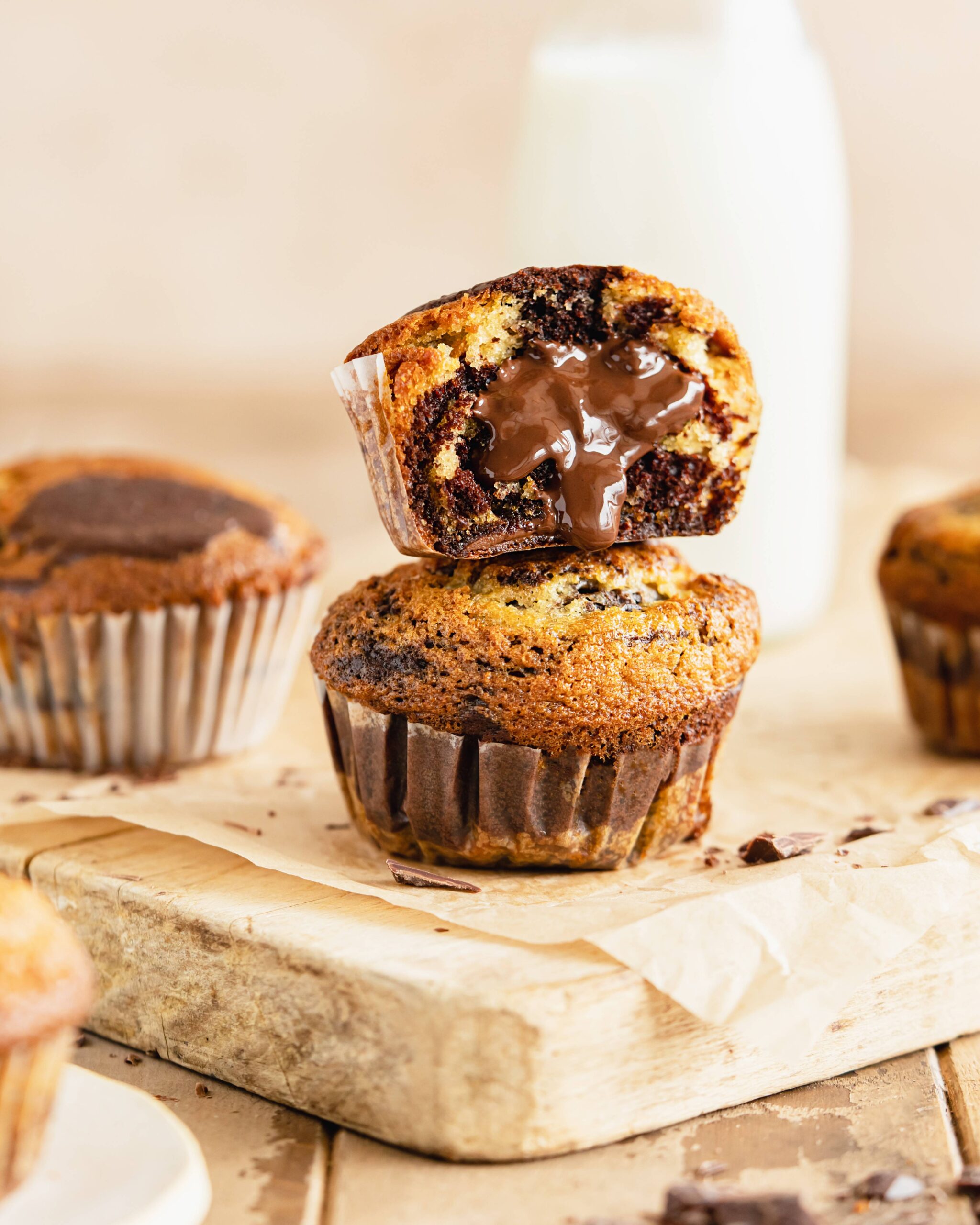 Muffins sans gluten marbré