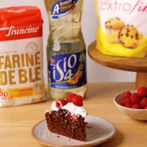 RECETTE MOELLEUX CHOCOLAT FRAMBOISES BEGHIN SAY FRANCINE LESIEUR